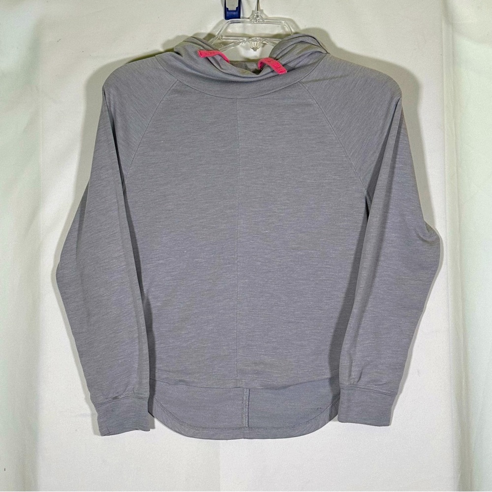 Derek Heart Gray Sporty Lightweight Cowl Neck Drawstring Hoodie Girl's‎ 10